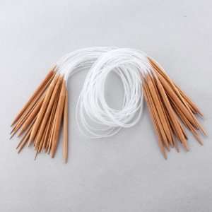  32 CARBONIZED Circular Bamboo Knitting Needles: Arts, Crafts & Sewing