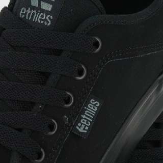 ETNIES JUNIOR LO VULCANIZED SKATE ALL BLACK SPECIAL EDITION MENS US 