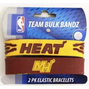   Miami Heat NBA Large Bulk Bandz Band Bracelet 2PK