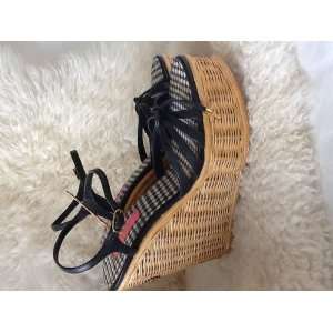  Betsey Johnson Kendall Basket Weave Wedge (Size 6 