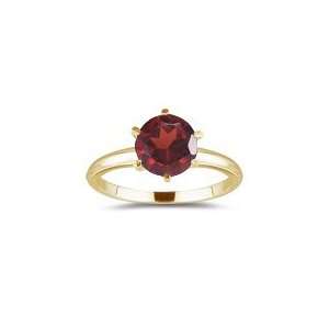  0.57 Cts Garnet Solitaire Ring in 14K Yellow Gold 5.0 