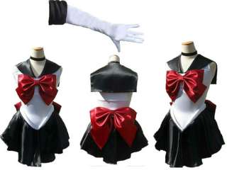 Sailor Moon Pluto Trista with Glove dress Cosplay Costume  