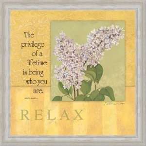  Relax Be Who You Are Lilac Joseph Cambell Print Framed 