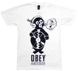    Obey Penguin Mens Basic T Shirt In White By Obey Clothing Clothing