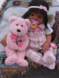 Reborn 28 lifelike realistic ethnic toddler Native American baby girl 
