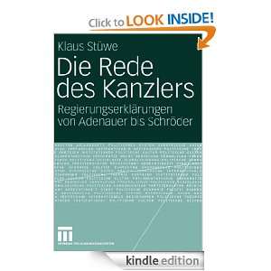   von Adenauer bis Schröder (German Edition): Klaus Stüwe: 
