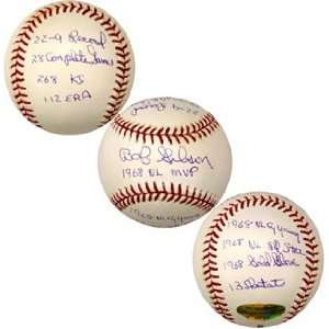 Bob Gibson Signed Baseball   Statistics:  Sports & Outdoors