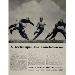   Player Touchdown Knute Rockne   Original Print Ad