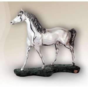  Horse Sculpture Silver Plated Arabian: Home & Kitchen