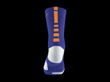Custom Nike Elite Basketball Socks   Blue & Orange  