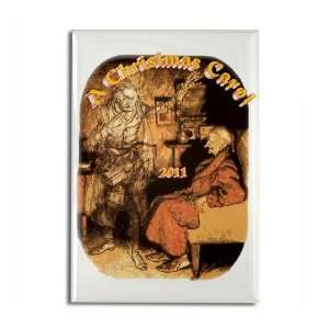  Scrooge and Marley Holiday Rectangle Magnet by  