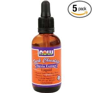 Now Foods Stevia Extract Liquid, Dark Chocolate, 2 Ounce Bottles (Pack 
