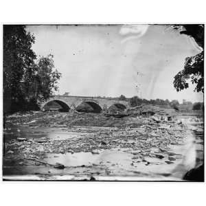 : Civil War Reprint Antietam, Maryland. Antietam bridge on Sharpsburg 