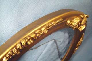 ANTIQUE Circa 1900 Gilt, Gold OVAL PICTURE FRAME, Gesso & WOOD NR 