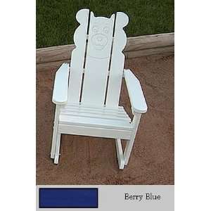   69 Berry Blue Kiddie Bear Rocker   Berry Blue: Patio, Lawn & Garden