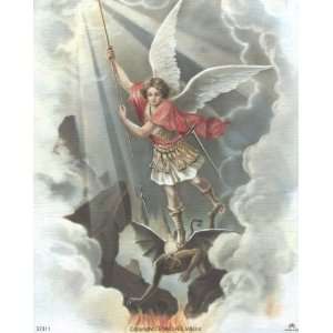  St. Michael with Satan 8 x 10 Carded Picture (SFI RPC37311 