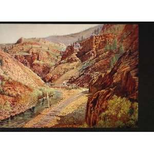  1906 Print Colorado Eagle River Canon Leadville Gilman 
