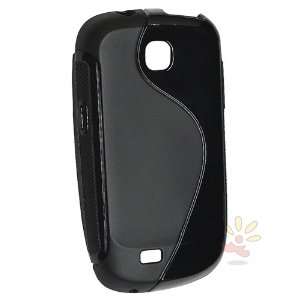  For SAMSUNG S5570 TPU Case , Frost Black S Shape Cell 