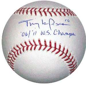  St. Louis Cardinals Tony LaRussa Autographed Baseball with 