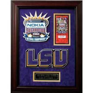 CSD Sports Framing LSU Nokia Sugar Bowl Logos w/ Ticket Premium Custom 