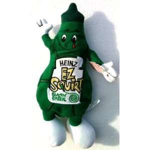 HEINZ KETCHUP Advertising Plush Embroidered EZ SQUIRT Beanie Baby 