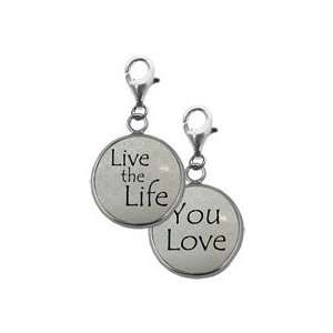  Lela Belle Sentiment Charm Live the Life You Love Jewelry