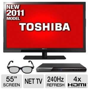  Toshiba 55TL515 55 Class LED 3D HDTV Bundle: Electronics