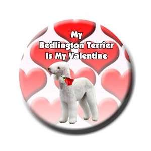  Bedlington Terrier Valentines Pin Badge 