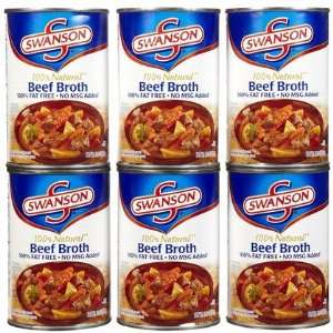  Swanson Beef Broth, 14 oz, 6 ct (Quantity of 2): Health 