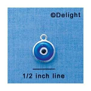   tlf   Blue Evil Eye Good Luck   Silver Plated Charm: Home & Kitchen