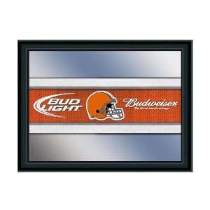   Browns Budweiser & Bud Light NFL Beer Mirror 