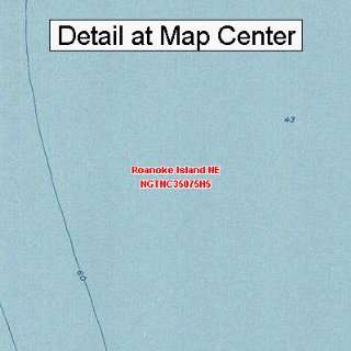 USGS Topographic Quadrangle Map   Roanoke Island NE, North Carolina 