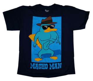Phineas And Ferb Perry The Platypus Macho Man Cartoon Boys Youth T 