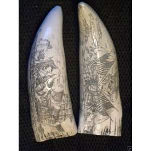   the Guerriere Scrimshaw Whale Tooth Tusk Replica: Everything Else