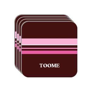 Personal Name Gift   TOOME Set of 4 Mini Mousepad Coasters (pink 