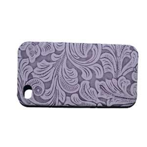  iPhone 4/4S Lavender Tooled Leather look Cell Phone Cover 