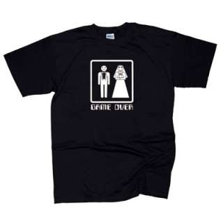 GAME OVER T SHIRT BACHELOR PARTY VEGAS BALL+CHAIN  