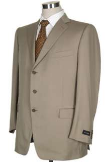 ERMENEGILDO ZEGNA Mens Beige Wool Suit 50R Italy 62 New  