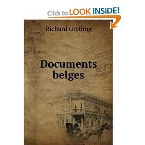  Documents belges Richard Grelling Books