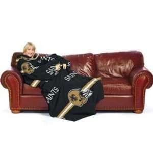   New Orleans Saints Comfy Throw Blanket With Sleeves