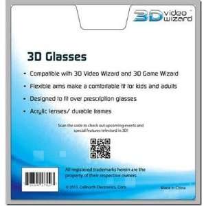  Exclusive ADULT SIZE 3D GLASSES By 3D Video Wizard 