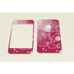  iPhone 3G/3GS Skin Decal Sticker   Pink Pattern Flowers 