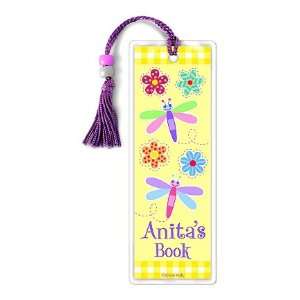 Flowerland Collection   Kids Personalized Bookmark w Tassel & Beads