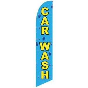  Car Wash 11.5ft x 2.5ft Feather Banner Flag Set   INCLUDES 