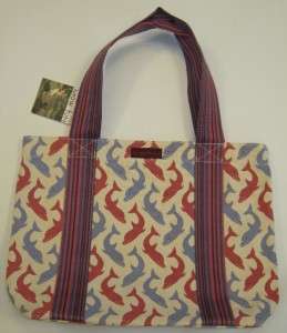 NWT BUNGALOW 360 BETTY DOLPHIN Canvas BEACH TOTE Bag  