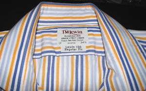 TM Lewin 100 Regular Fit Shirt French Cuff Spread 17/34  