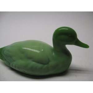  Fenton Chameleon Green Glass Mallard Duck 