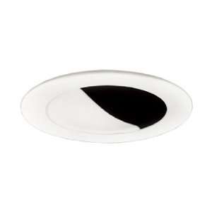   Recessed Light, Wall Washer With Step Baffle, Black Finish With White