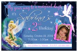 Tinkerbell * Disney Fairies * Custom PhotoBirthday invitation