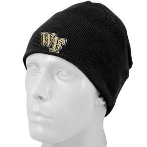   Demon Deacons Black Easy Does It Knit Beanie Cap